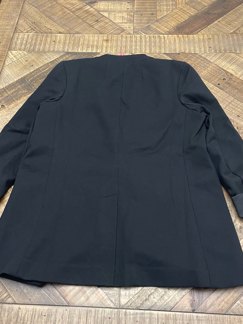 the Spanx Perfect Collarless Blazer in Classic Black. - Picture 9 of 10